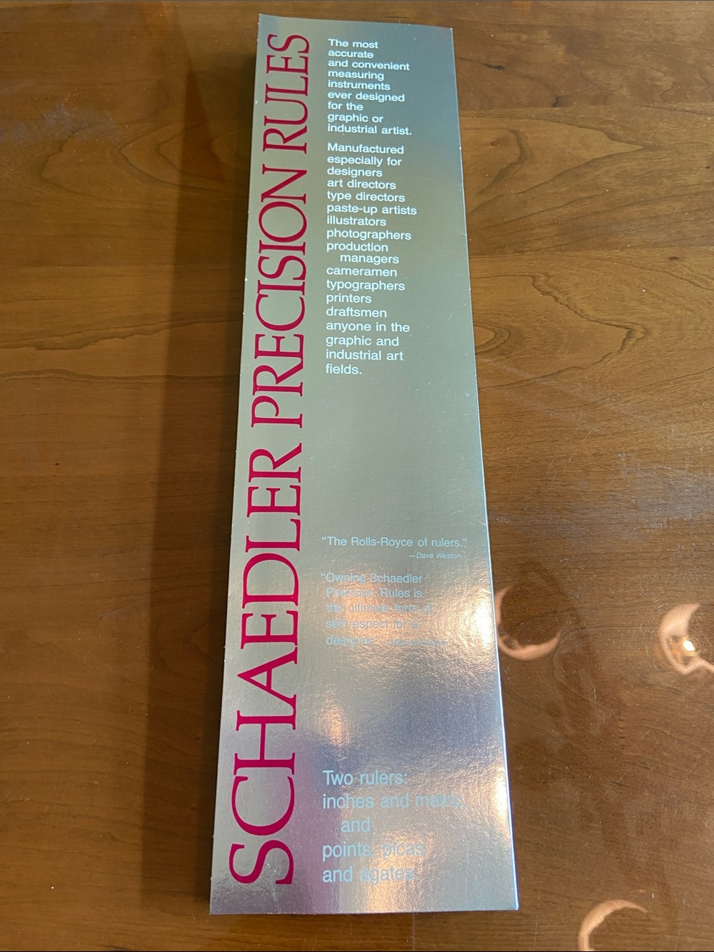 Vintage 1980’s Schaedler Precision Rules Set of 2 - Brand New in Silver Sleeve